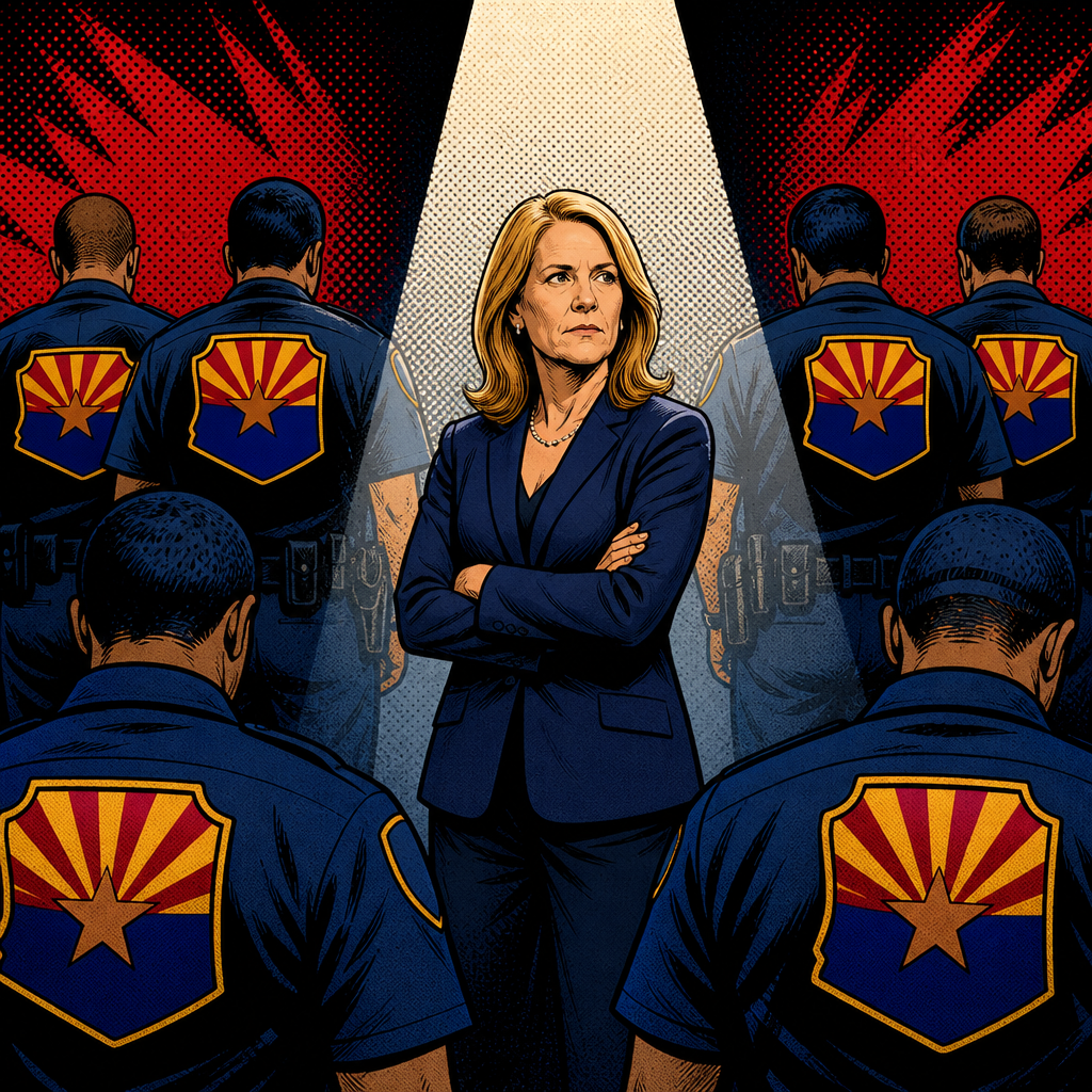 Police liaison resigned. Six of Arizona's largest law-enforcement groups backed Petersen.