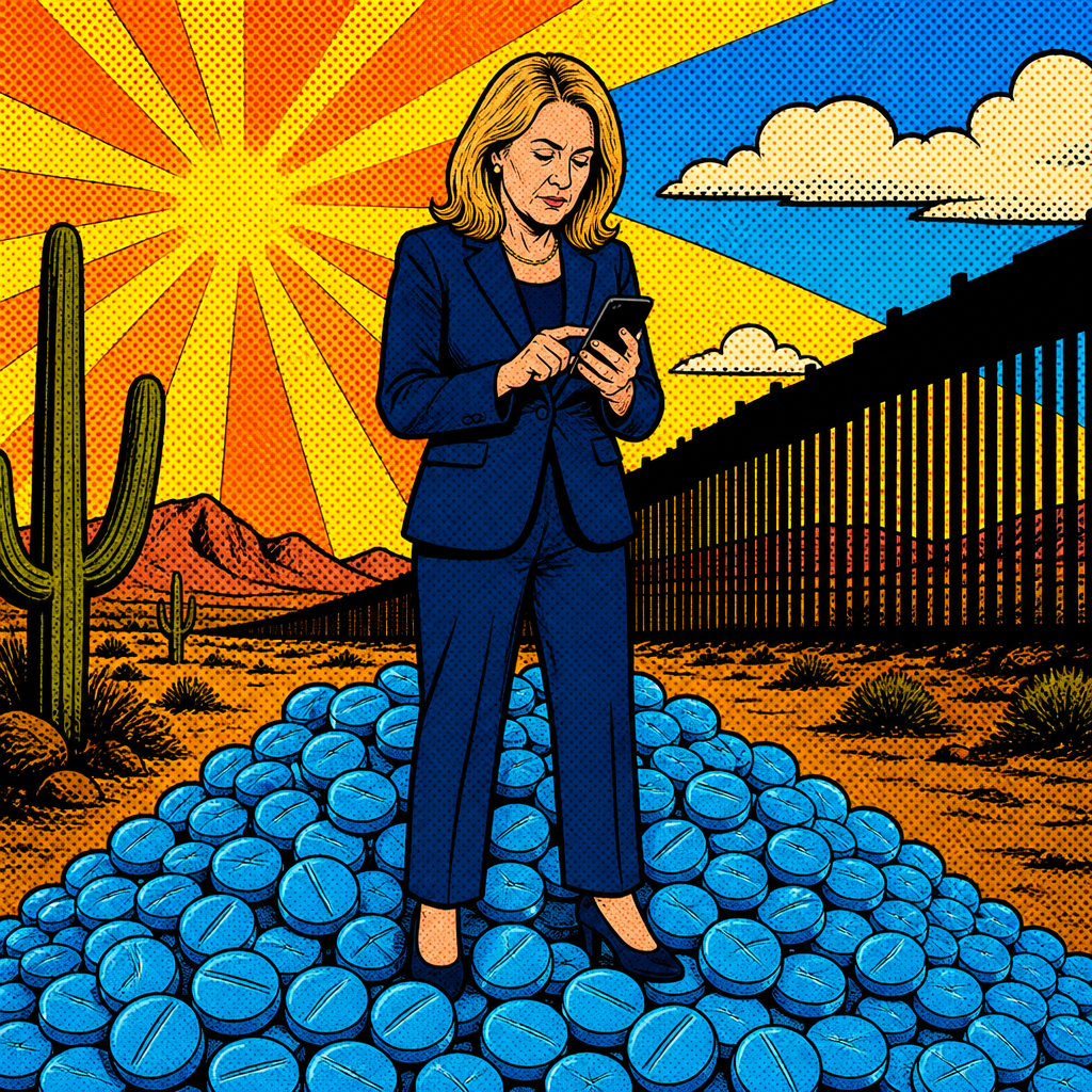 She says Arizona is the nation's fentanyl funnel. Then she sues Trump.